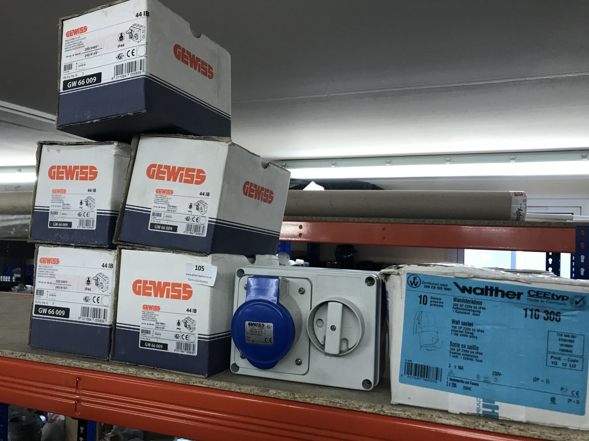 *6 Gewiss 16 Amp Switch Outlets & Box of Unswitche