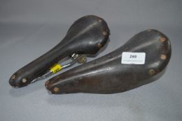 Two Brooks Leather Bicycle Saddles