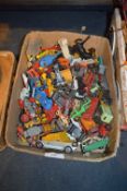 Box of Play-worn Matchbox, Lesney and Other Diecast Vehicles