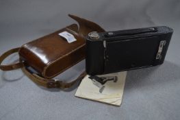 Kodak Folding Brownie Camera Model 2A with Leather Case