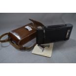 Kodak Folding Brownie Camera Model 2A with Leather Case