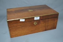 Mahogany Brass Bound Writing Slope Box