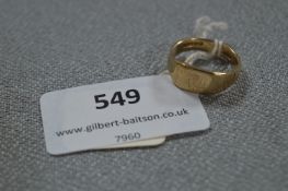 9cT Gold Signet Ring - Approx 5.5g