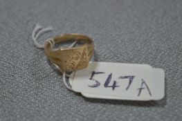 9cT Gold Signet Ring - Approx 4.9g