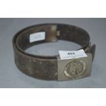 WWII German Hitler Youth Buckle and Leather Belt