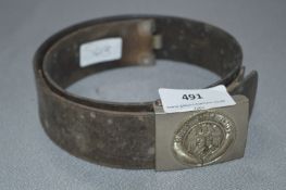 WWII German Hitler Youth Buckle and Leather Belt