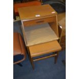 Teak Telephone Table with Stool