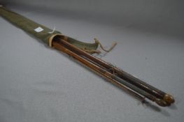 Slater Three Piece Green Heartwood Fishing Rod