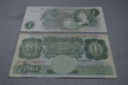 Two British £1 Notes 60's & 70's