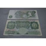 Two British £1 Notes 60's & 70's