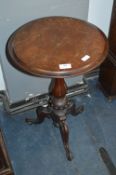 Victorian Mahogany Single Pedestal Circular Topped Side Table