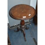 Victorian Mahogany Single Pedestal Circular Topped Side Table