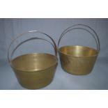 Two Brass Jam Pans