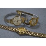 Three Sekonda Gold Plated Wristwatches