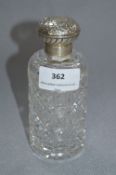 Hallmarked Silver Topped Cut Glass Scent Bottle