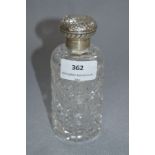 Hallmarked Silver Topped Cut Glass Scent Bottle