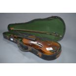Small Violin in Travel Case with Bow