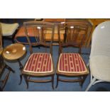 Pair of Edwardian Inlaid Mahogany Bedroom Chairs