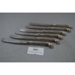 Set of Six Silver Handled Knives- Sheffield 1912