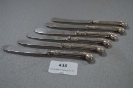 Set of Six Silver Handled Knives- Sheffield 1912