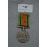 WWII Defense Medal with Bar & Ribbon