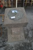 Brass Sundial on Concrete Plinth