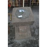Brass Sundial on Concrete Plinth