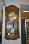 Oak Cased Pendulum Wall Clock