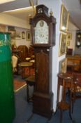 Thomas Dalton of Hull Oak Cased Grandfather Clock with Painted Face