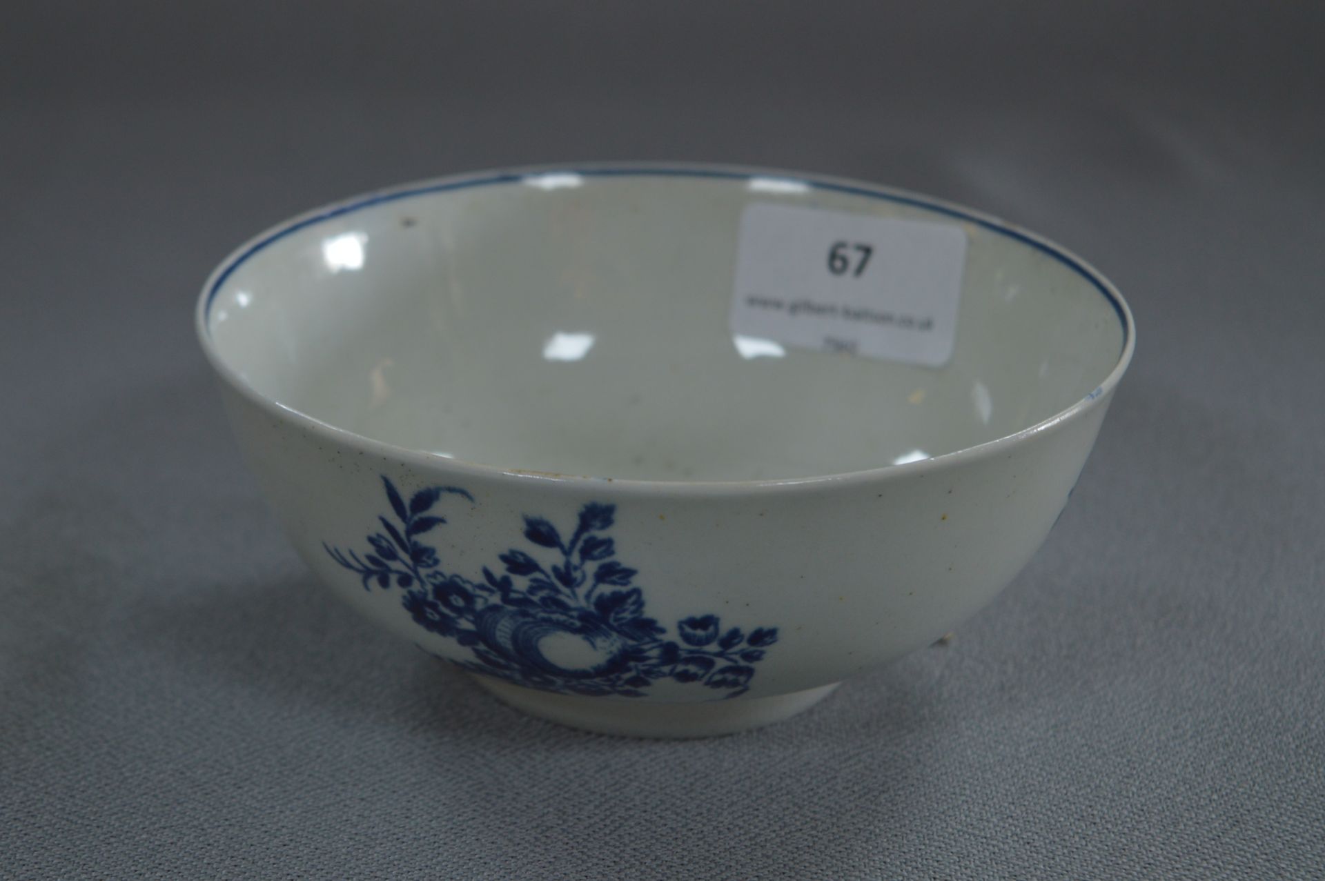 18th Century Liverpool Pottery Blue & White Bowl 15cm Width