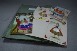 Collection of Nineteen Spanish Silk Postcards