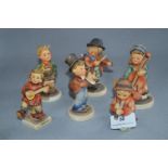 Set of Six Goebel West German Figurines