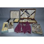 Quantity of Silver Plated Cutlery in Case