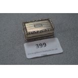 Hallmarked Silver Vinaigrette - Birmingham 1835, Approx 29.9g