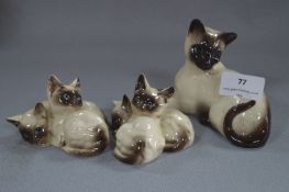 Royal Doulton and Beswick Siamese Cat Figurines