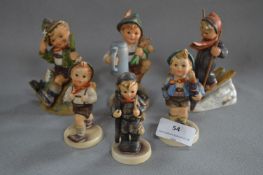 Collection of Six Goebel West German Figurines