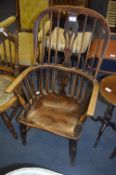 Elm Seated Windsor Stickback Armchair