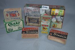 Selection of Advertising Boxes; Coleman's Starch, Reckitt's Robin and Reckitt's Blue, etc.