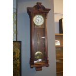Mahogany Cased Pendulum Double Weight Wall Clock