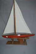 Wooden Pond Yacht on Stand