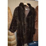 Knee Length Faux Fur Coat