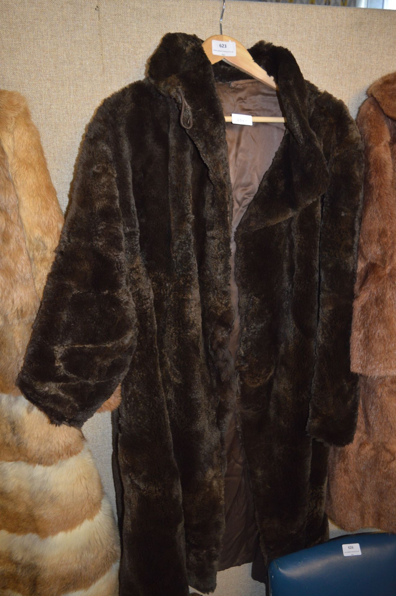 Knee Length Faux Fur Coat
