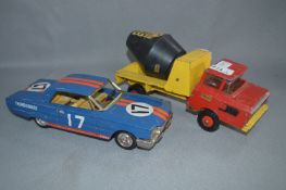 Triang Cement Mixer and Japanese Tin Plate Ford Thunderbird