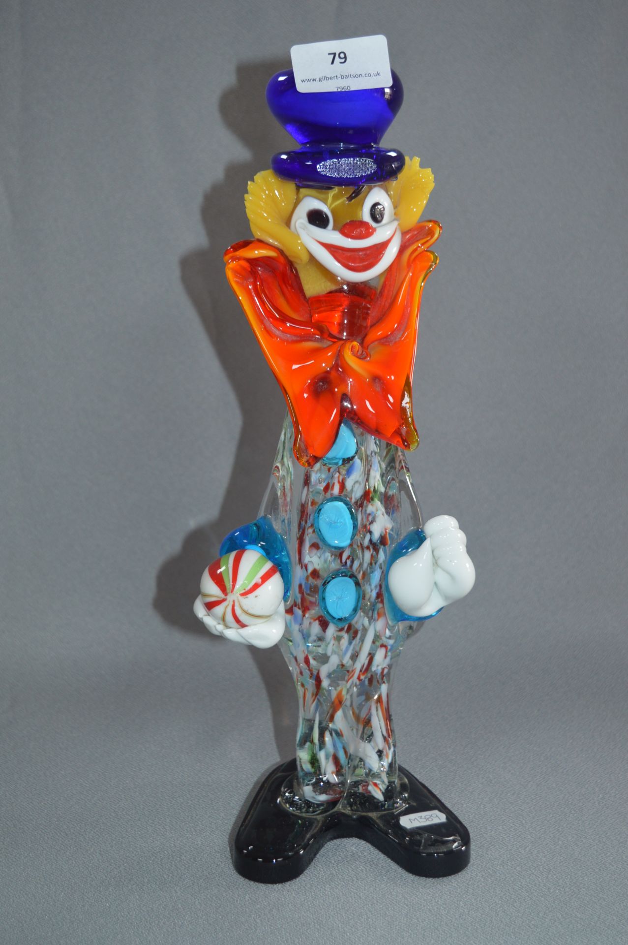 Murano Glass Clown 41cm tall