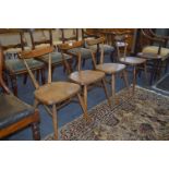 Set of Four Ercol Style Elm Dining Chairs