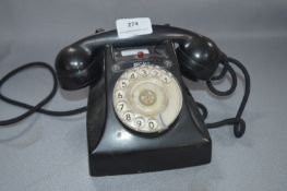 Black Bakelite Telephone