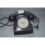 Black Bakelite Telephone