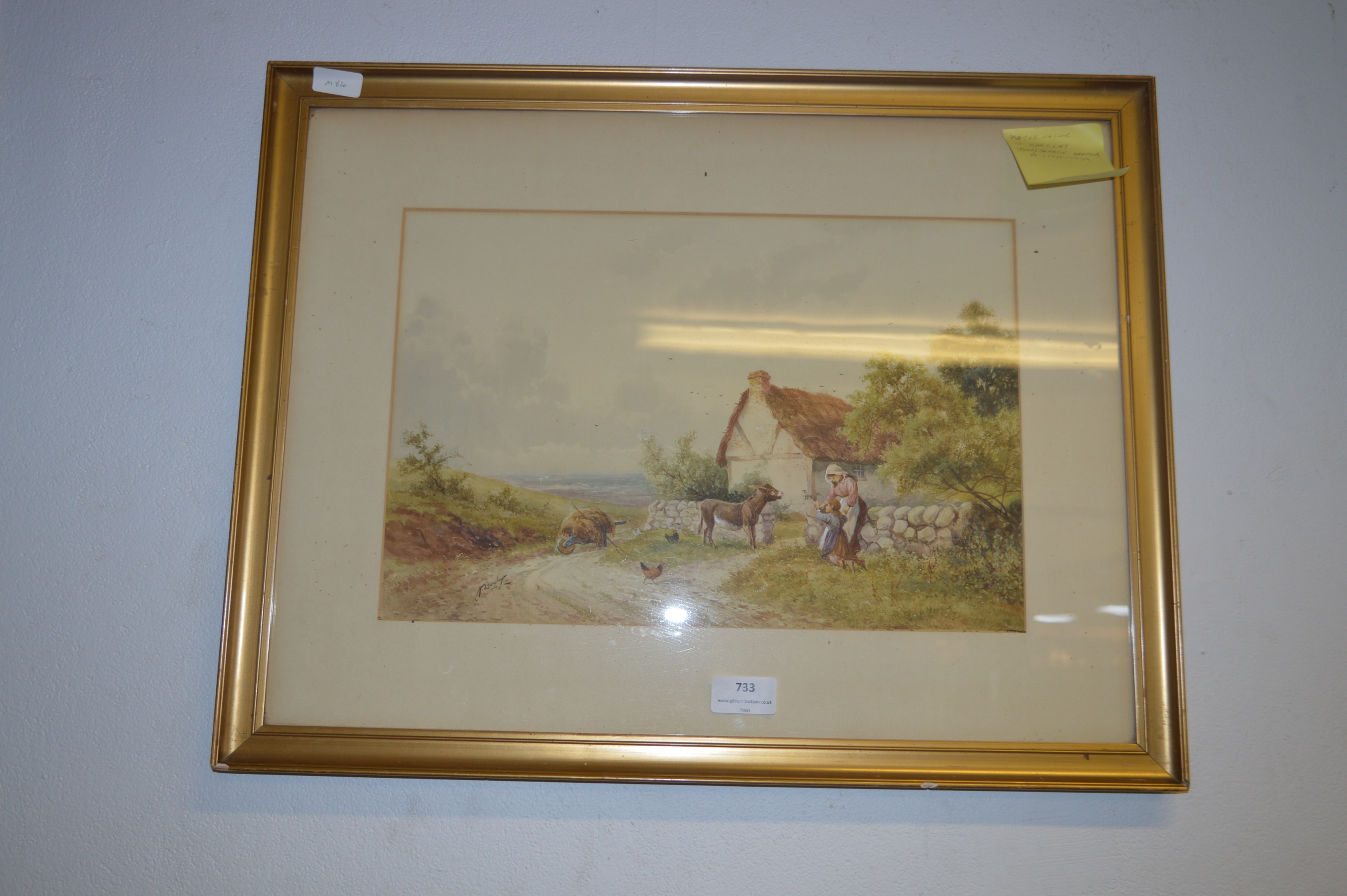 Pair of Gilt Framed Watercolours - Farming Scenes by J.Barclay - Image 2 of 3