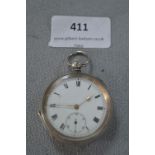 Silver 925 Cased Pocket Watch