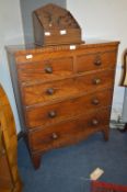 Victorian Mahogany Two over Three Chest of Drawers on Bracket Feet